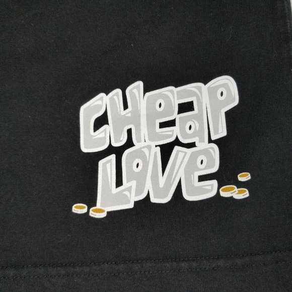 SOLD Vintage Akademiks Love Is Cheap Logo Men's Tee T-shirt Black 2XL - Picture 5 of 9